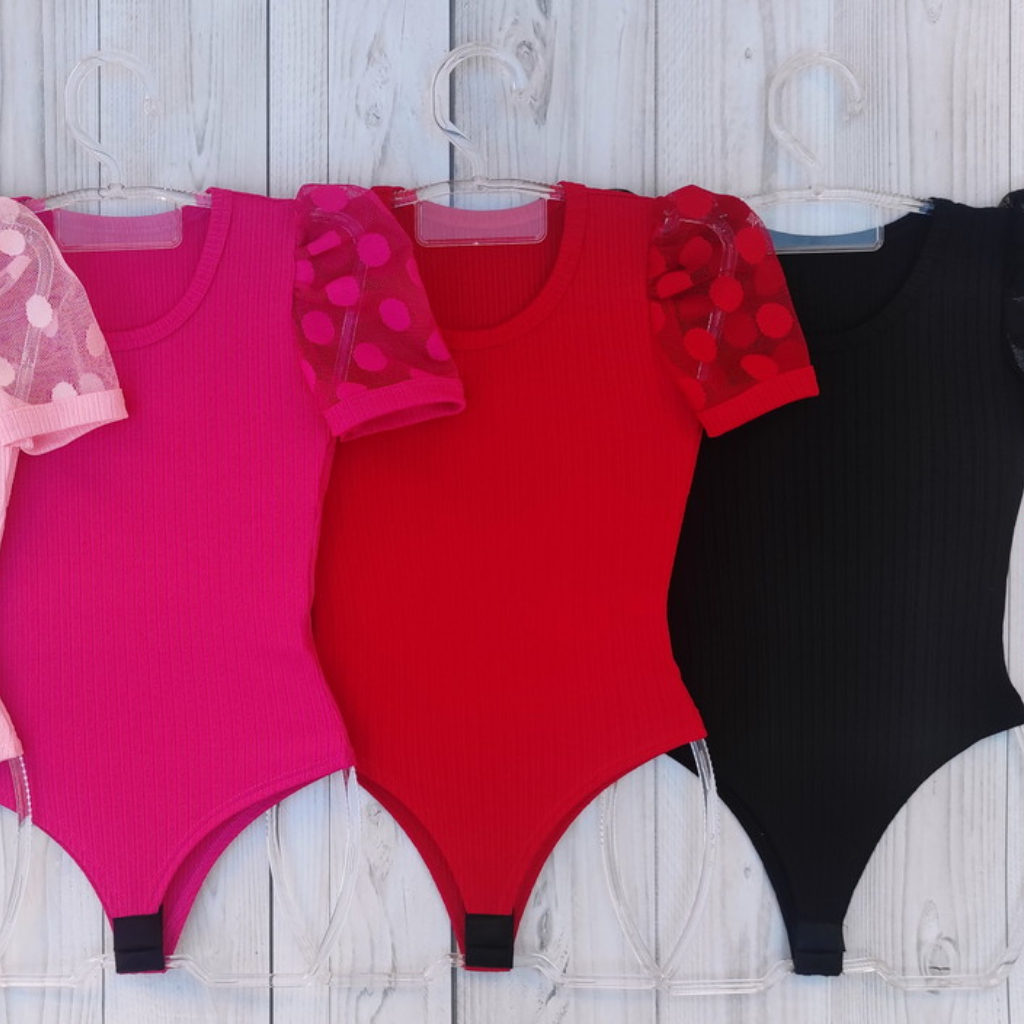 Body Bore Bori Infantil Menina Manga Tule Mini Diva