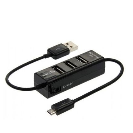 Hub USB 2.0 para Carregador de Celular adaptador