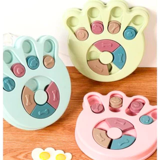 Brinquedo quebra cabeça pet Comedouro interativo Cães gatos porta petisco Tabuleiro pet