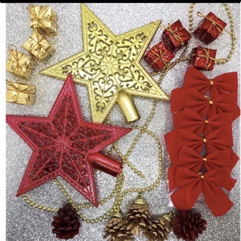 Kit Natalino 24 e 17 Peças enfeite de Natal