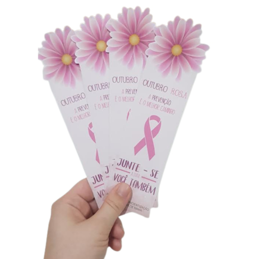 50 Marca página lembrancinha mimo - Outubro rosa