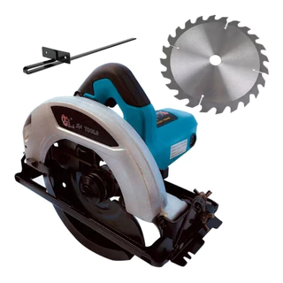 Serra Circular 1200W Profissional ajustável Madeira com disco 180mm 5.000 RPM