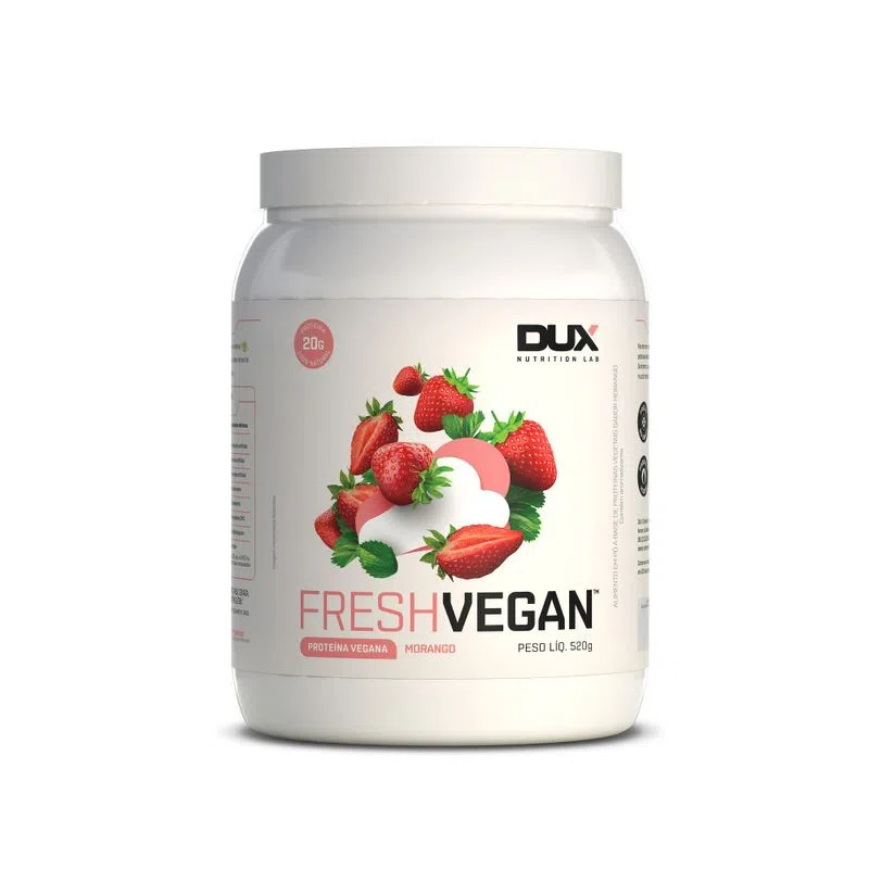 FRESH WHEY VEGANO SABOR MORANGO POTE 520G