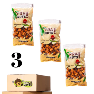 Doce Coco Coquinho Caramelizado Crocante - 80g - Pra Nuts - 3 unidades