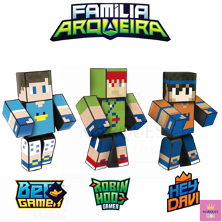 Boneco Robin Hood Gamer - Família Arqueira- 25cm - Minecraft -  -Algazarra