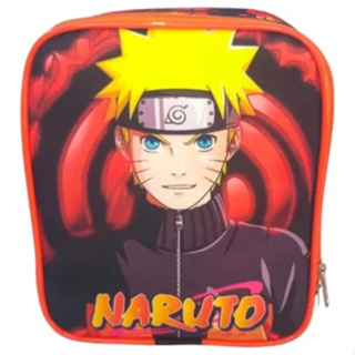 Lancheira Escolar Menino Naruto Uzumaki Desenho C/ Potinhos Cor