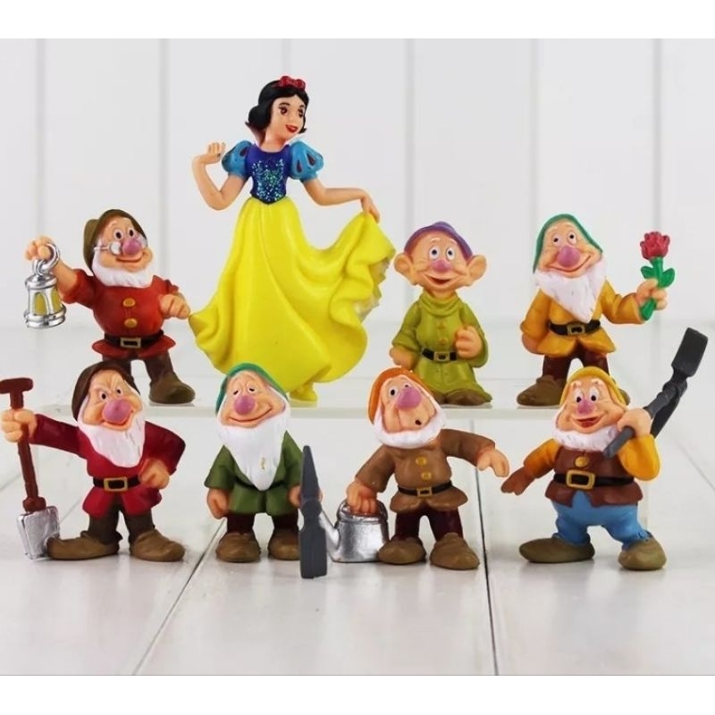 Branca De Neve E Os Sete Anões (kit Com 8 Bonecos) | Shopee Brasil