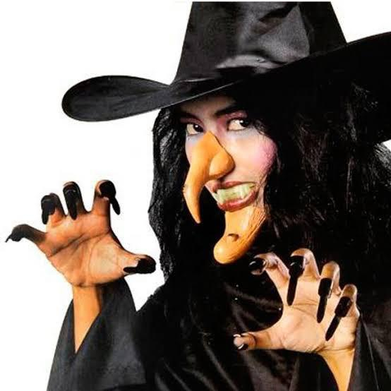 Mascara Bruxa Jane Terror Adereço Acessório Halloween Dia Das Bruxas