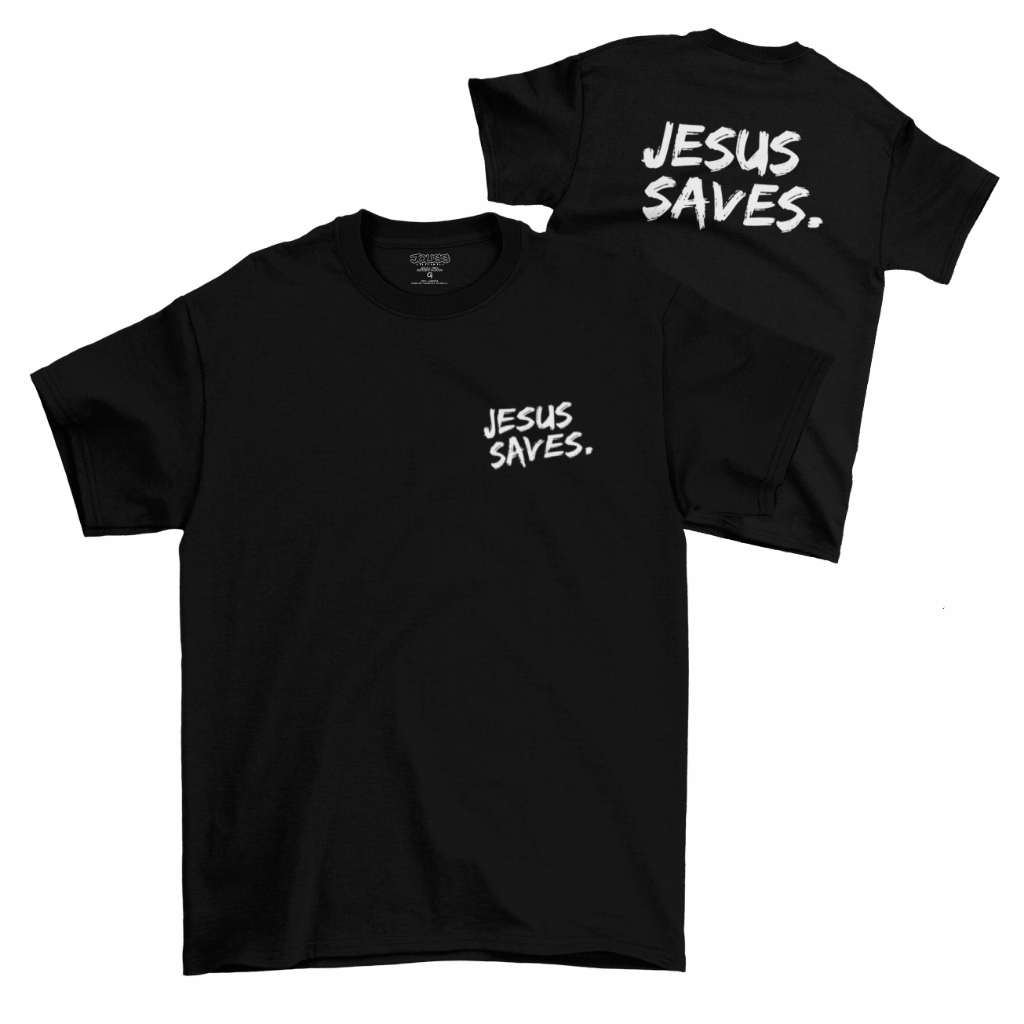 Camiseta Cristã Jesus Saves - 100% Algodão Cristã, Evangélica, Gospel