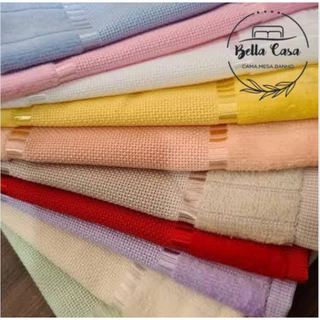 kit: 12 toalhas LAVABO Bella Ponto cruz Dohler aveludada