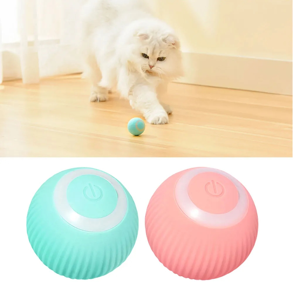 Brinquedos de gato inteligentes Bola de rolamento automática Bola de gato elétrica Brinquedo interativo para gatos Treinamento Auto-movente Indoor Playing Accessories