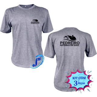 Camiseta Uniforme Profissional Pedreiro Ajudante/Servente Autônomo Trabalho Manga Curta