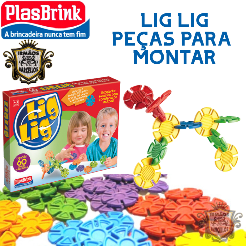 Lig Brink Jogo Educativo 48 peças - PlasBrink - Loja Good Shoop