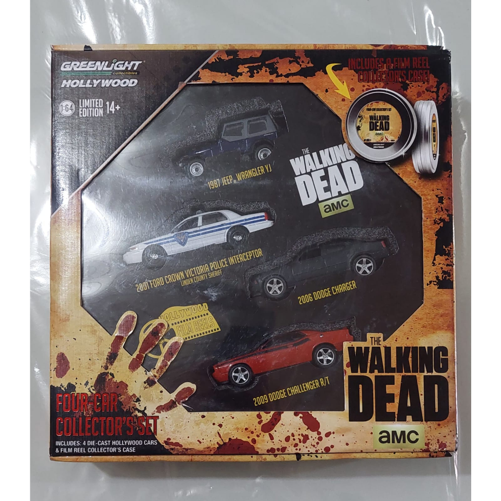 Greenlight Hollywood The Walking Dead 4 Car Collector's Set