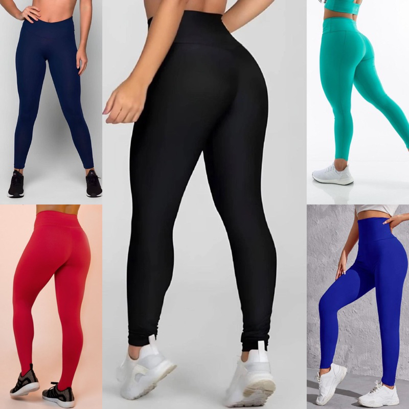 Calça Legging de Alta Elasticidade Grossa de Veludo Macia com