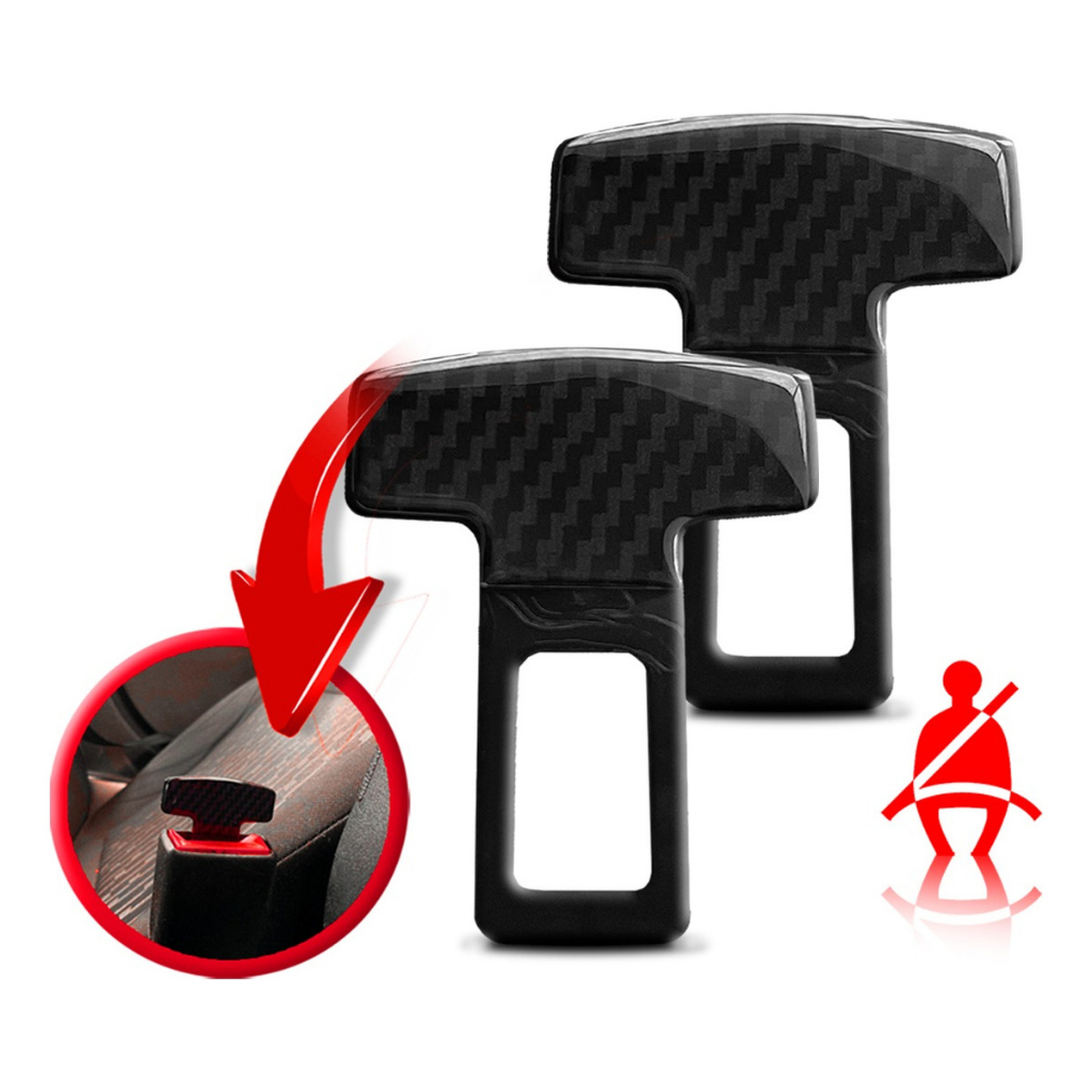 Par Trava Fivela Cinto Anti Som Sonoro Carbono Universal Envio Hoj