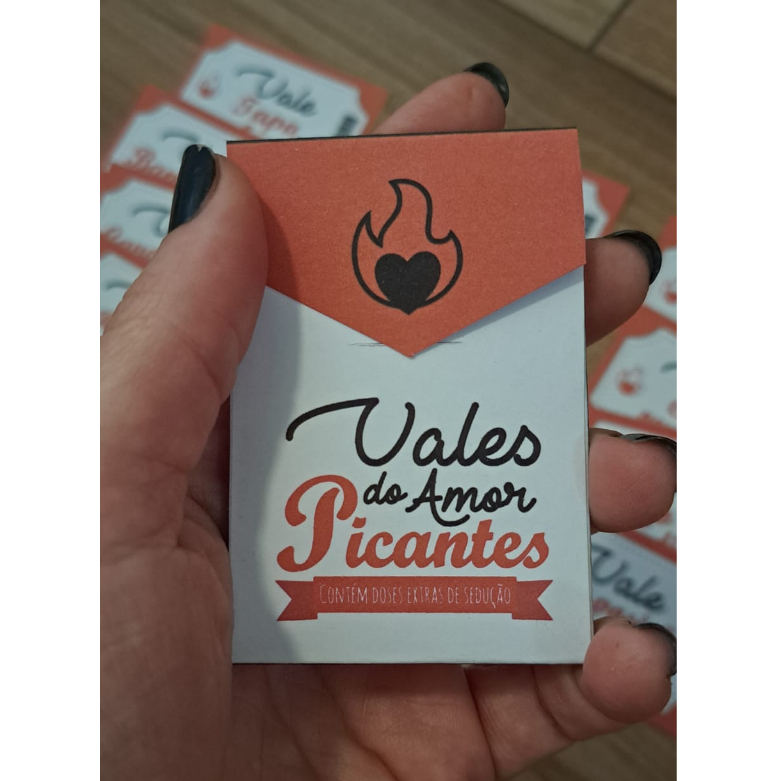 Vales do Amor Picante / Sedução - Cupons Eróticos - Presente Criativo Namorados