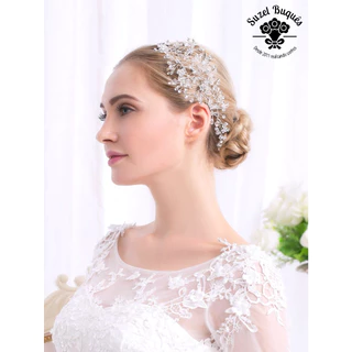 Arranjo de Cabelo de Noiva Grinalda Casamentos Penteados