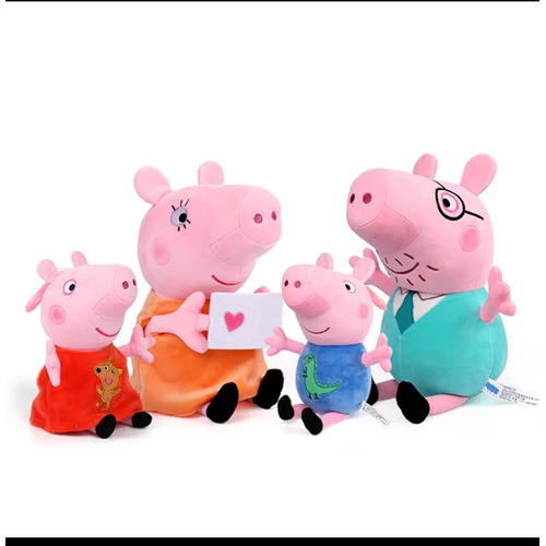 Desenho Animado Peppa Pig Family Doll Piggy George Mamãe E Papai Coisas  Plushie Toy Dolls Aniversário Para Menina - Escorrega o Preço