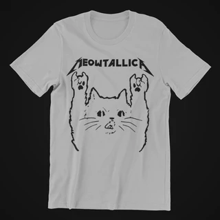 Camiseta unissex engraçada Metallica Metallicat Meowtallica gato pet cat
