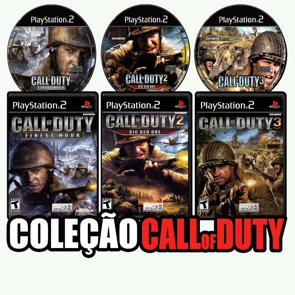 Jogo Novo Mídia Física Call Of Duty Finest Hour Original Ps2 em