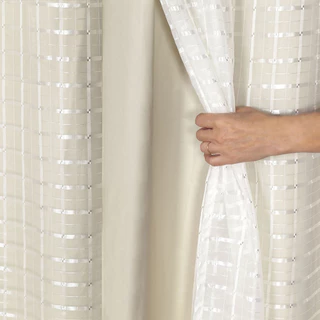 Cortina Blackout Blecaute Tecido Voil Xadrez 2,80m x 1,60m Corta 100% a Luz Quarto Sala Copa Cozinha
