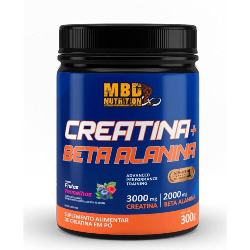 Creatina + Beta Alanina MBD Nutrition 300g (ORIGINAL) | Shopee Brasil