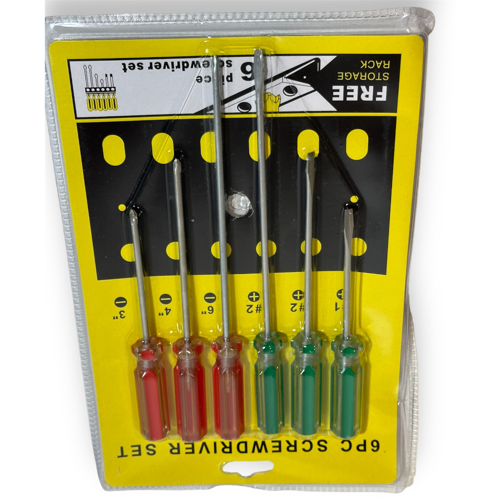 Kit De Chave Fenda+Philips C/6 Pçs