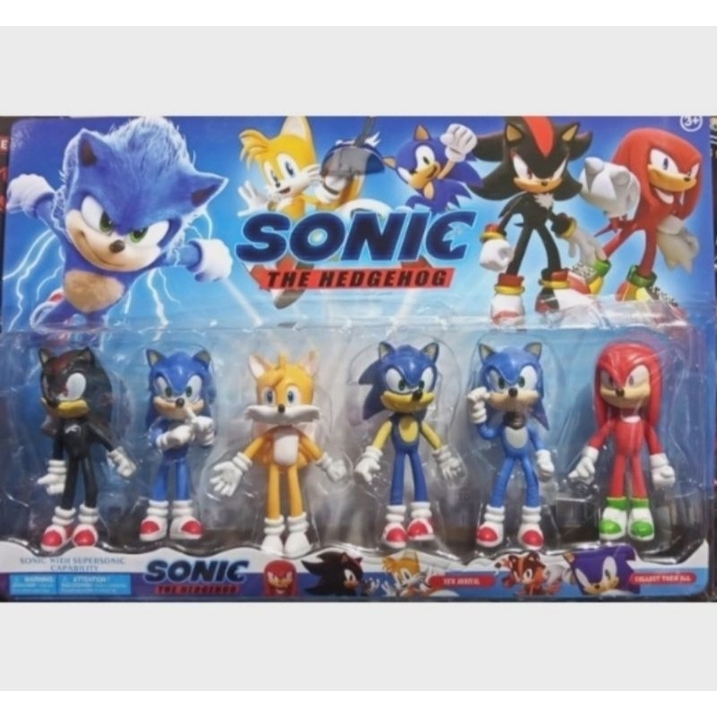 Boneco Sonic 30 Anos Original Importado 6,5 Cm