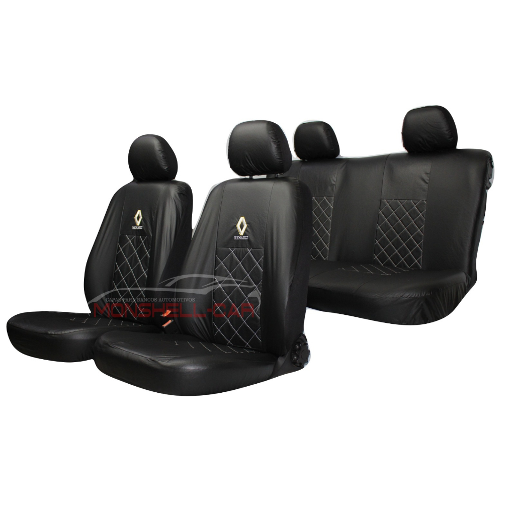 Capas Automotivas para Banco Couro Costura Personalizada Diamantada Modelos Renault