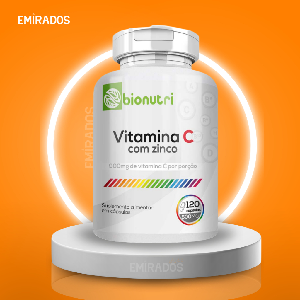 Vitamina C 120 Cápsulas 500mg ( com Zinco ) Originais