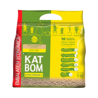 Katbom Capim Limão Granulado Sanitário para Gatos 6kg