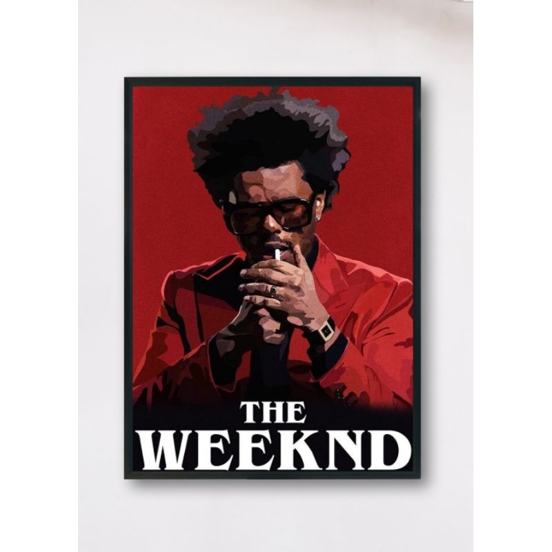 Quadro The Weeknd Blinding Lights A4 Moldura Preta | Shopee Brasil