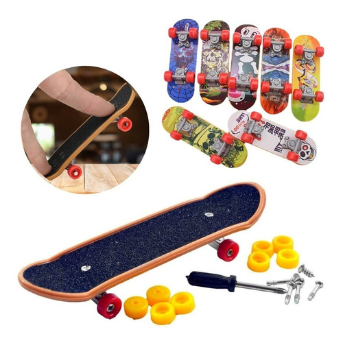 Skate De Dedo Profissional Fingerboard de madeira conjunto completo 5  camada bordo deck