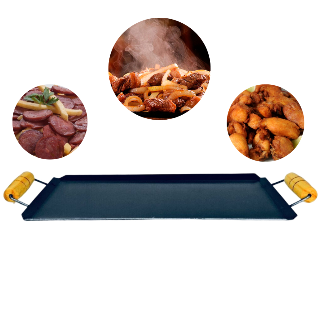 Chapa Bifeteira 35x25 Para Fogão Carnes Porções