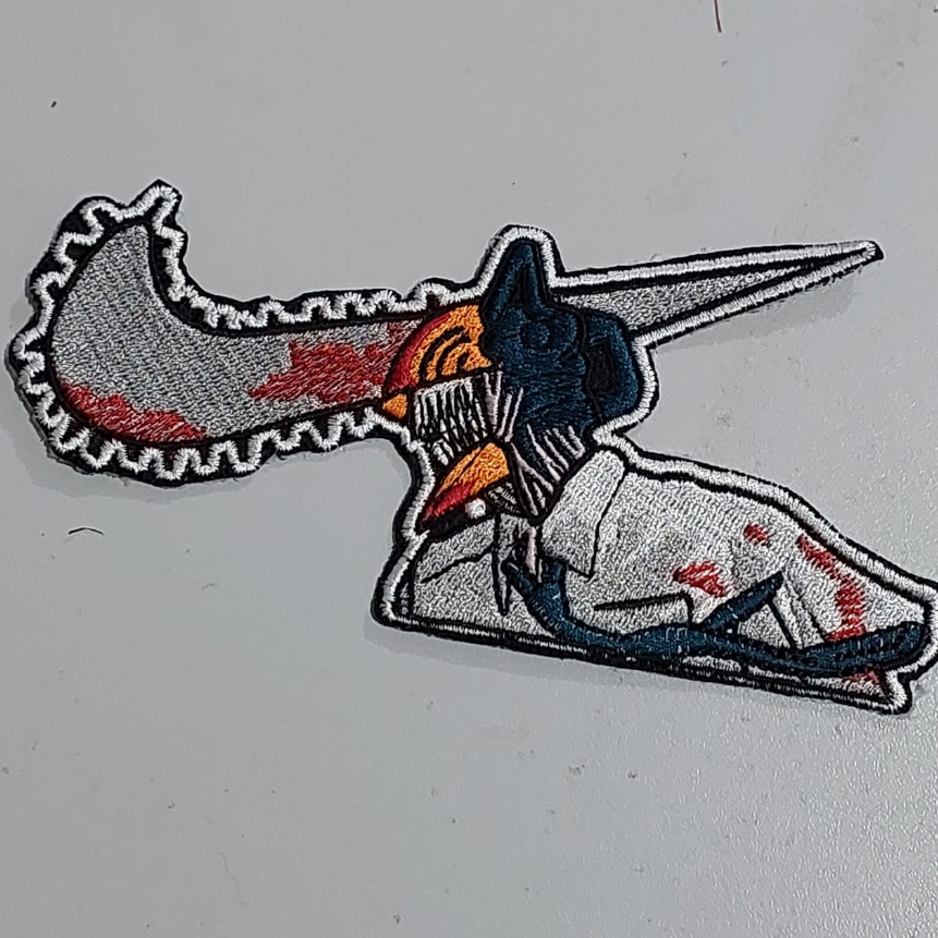 Denji anime chainsaw man motoserra demon patch bordado decoração