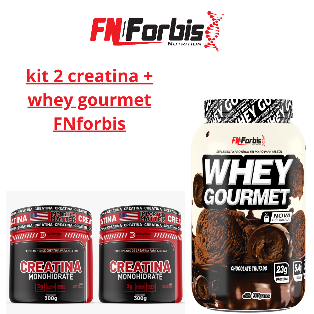 Kit 2 Creatinas + Whey Gourmet Iso FN Forbis