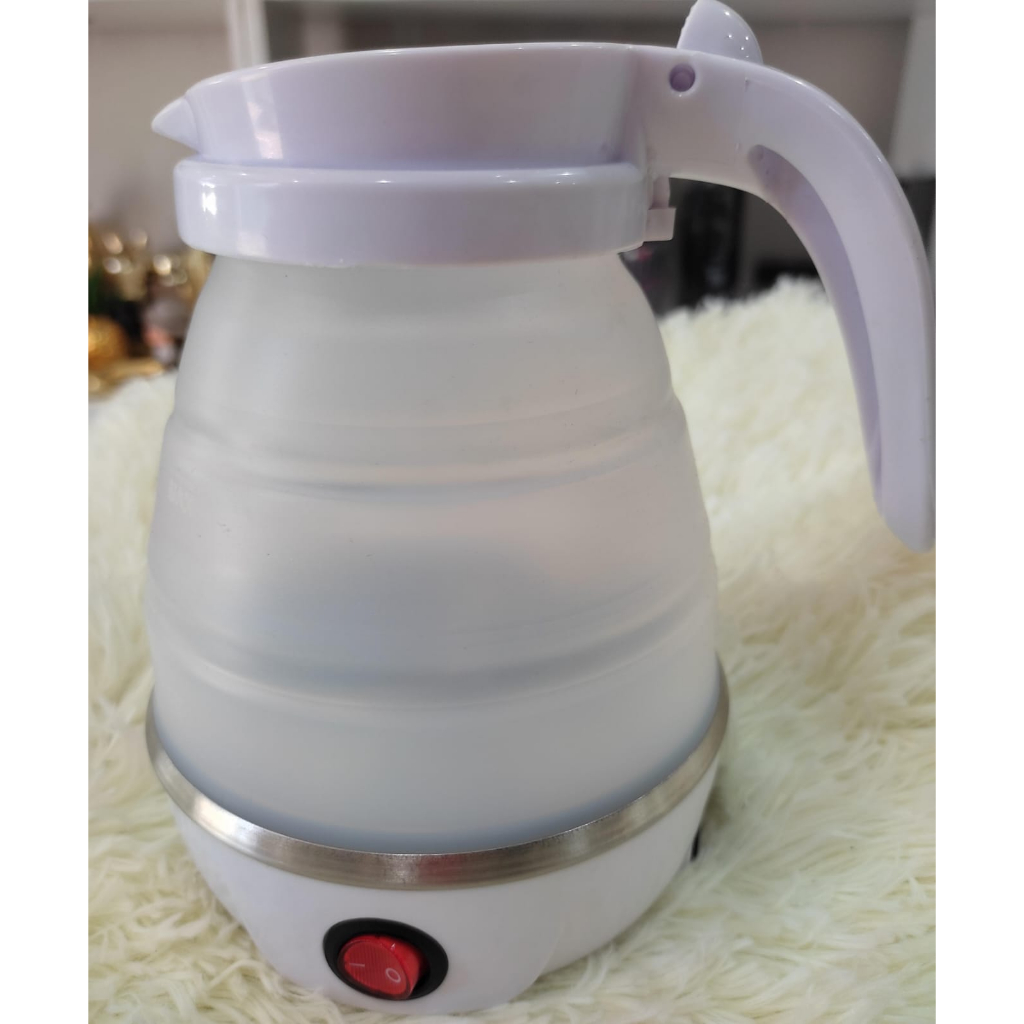 Chaleira elétrica de silicone retrátil 600 ml bivolt