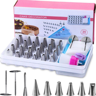 Jogo De Bicos Inox Kit Com 35 Peças Confeitar Bolo, Tortas *