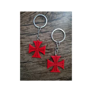 Chaveiro Cruz de Malta Personalizamos com Seu Nome em ABS O Toque de Elegância Vasco Cavaleiros Hospitaleiros Amalfi Amalf Hospitalários