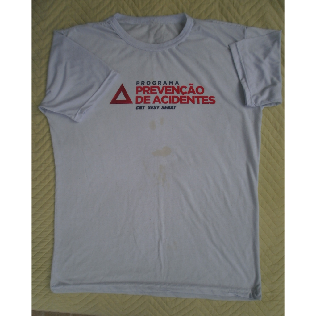 Camiseta Unisex Prevenção Acidentes Branca - Tam GG | Shopee Brasil