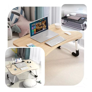 Mesa Portátil Dobrável para Notebook Cama Home Office Refeição-carvalho