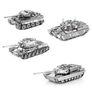Quebra-Cabeça 3D Miniaturas De Metal Para Montar - Tanques de Guerra