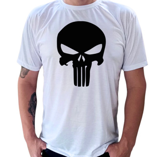 Camiseta The Punisher Marvel Camisa Justiceiro Caveira Geek
