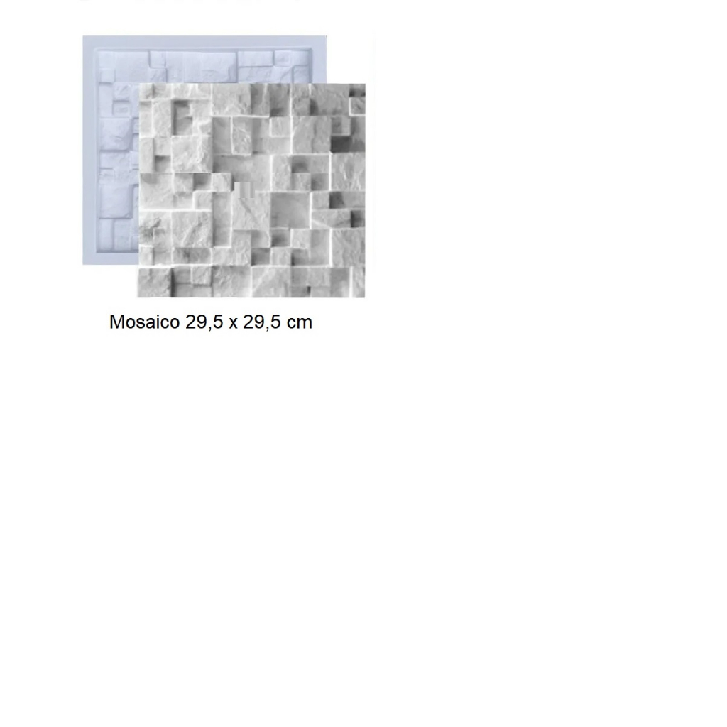 Forma 3d Para Gesso modelo Mosaico 29,5x 29,5cm ABS 1mm