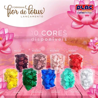 KIT 40~120 Forminhas para Doces Finos Flor de Lotus ANIVERSARIO CASAMENTO PLAC OFF//