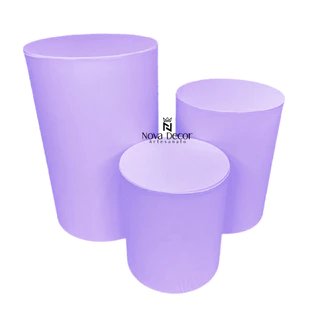 trio capas para mesas cilindros festa decoração promoção nova decor