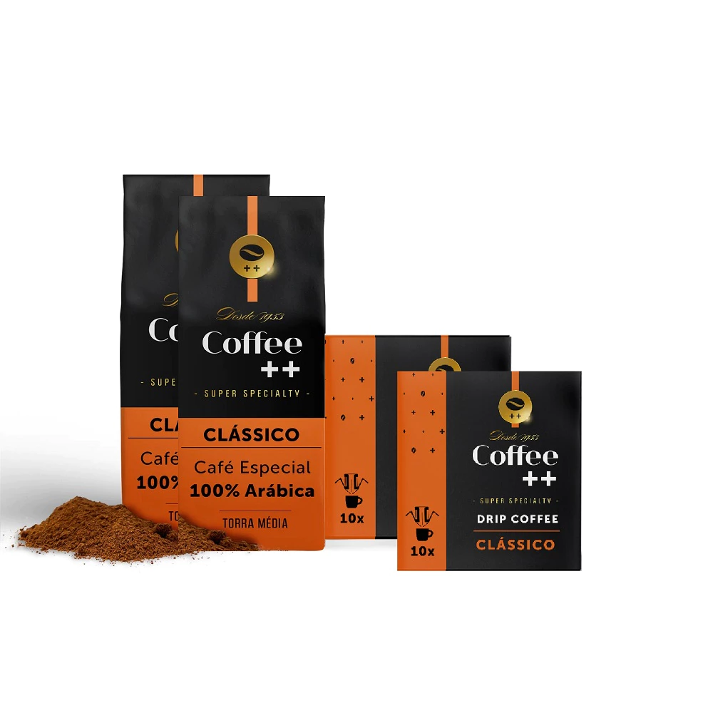 Kit Clássico 20 sachês Drip Coffee + 2 Moídos Coffee Mais