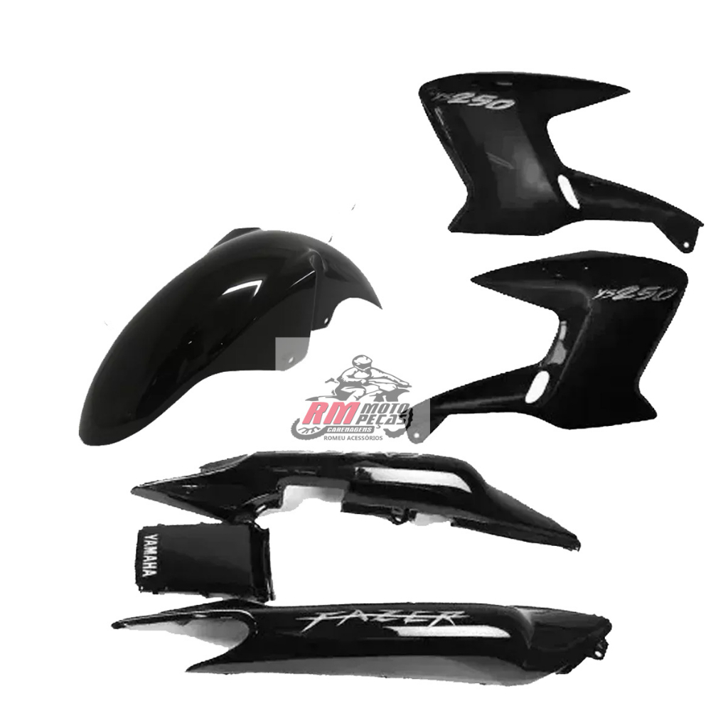 Aba tanque Rabeta completa Paralama Diant, completo adesivada fazer 250 preto 2008