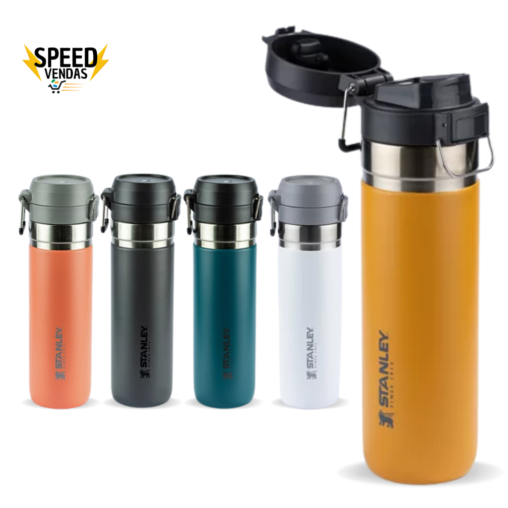 Garrafa térmica quick flip bebida gelada 710ml entrega rápida